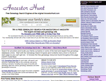 Tablet Screenshot of ancestorhunt.com